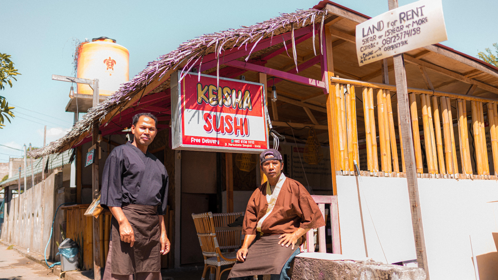 Keisha Sushi storefront on Gili Air